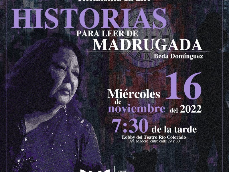 Mañana presentan “Historias para leer de madrugada”