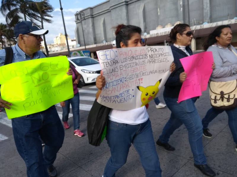 Manifestación contra Casas Geo en Veracruz