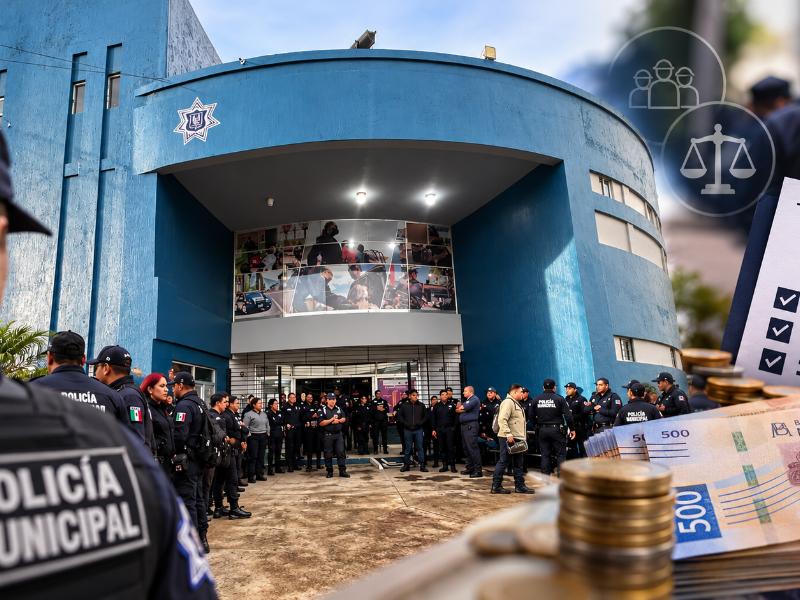 Manifestación de policías de Tepic: piden garantías laborales y mejoras salariales