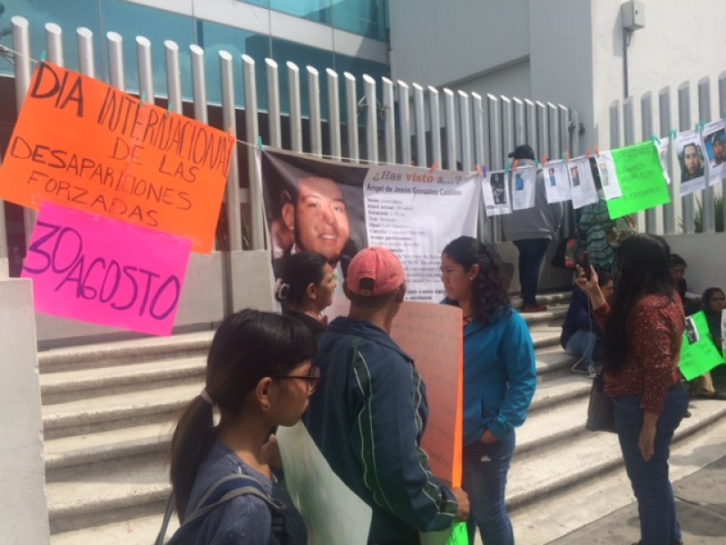 Manifestantes exigen la búsqueda de sus familiares desaparecidos