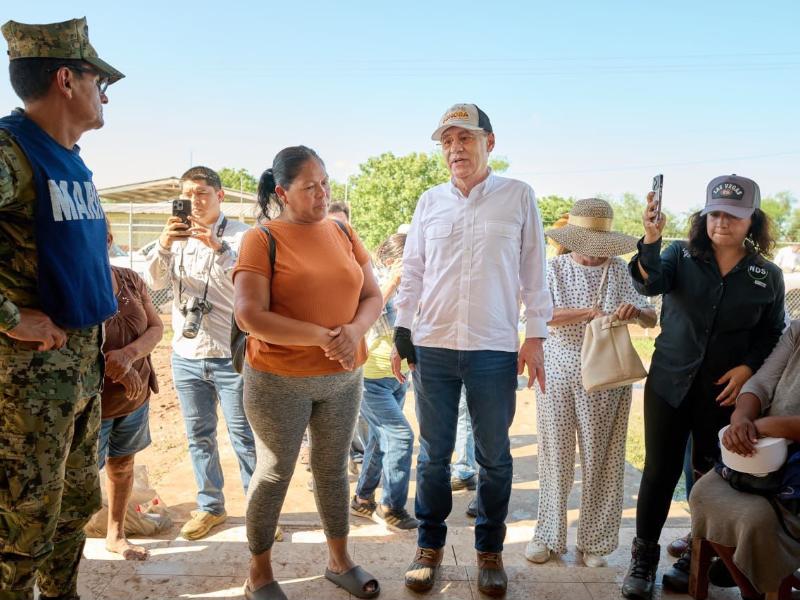 Mantienen apoyo a familias afectadas por lluvias en el sur de Sonora