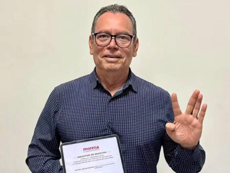 Manuel Baldenebro se registra para diputación federal y Coordinación Municipal