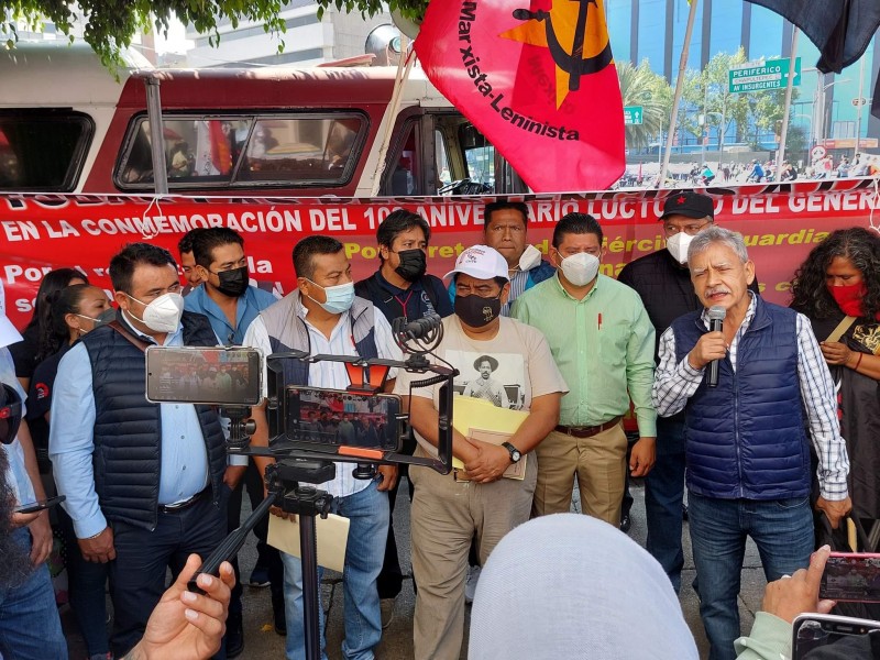 Marcha CNTE en jornada de consulta de revocación de mandato