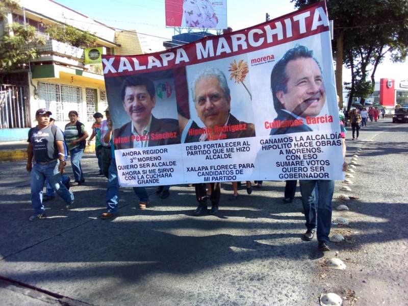 Marcha contra ediles de Morena