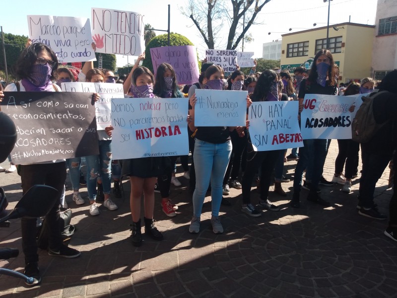 Marcha de alumnos de la prepa oficial