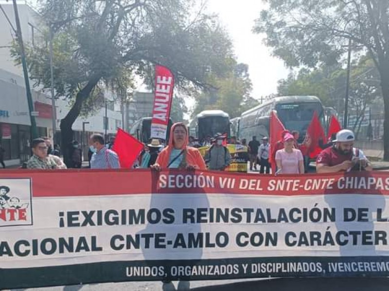 Marcha este viernes la CNTE en CDMX, exigen reunión presidencial