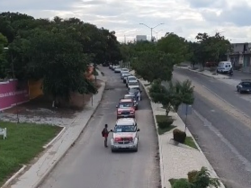 Marcha Motorizada de trabajadores de la CNTE