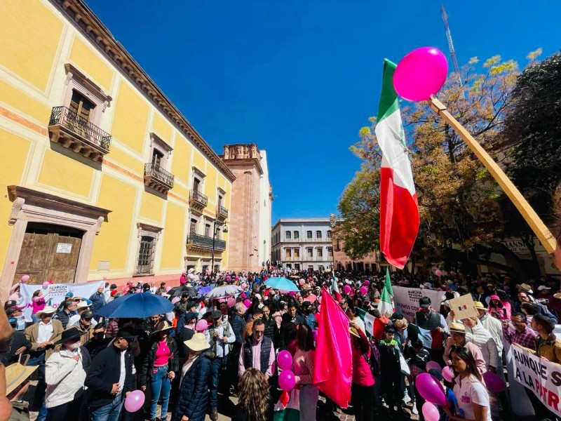 Marchan en Zacatecas por la democracia