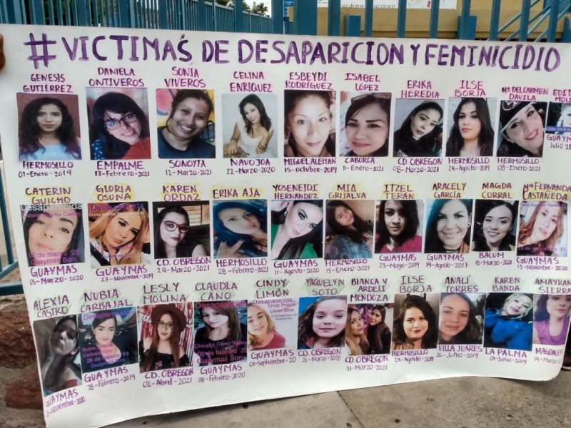 Marchan feministas por aumento de desapariciones y feminicidios