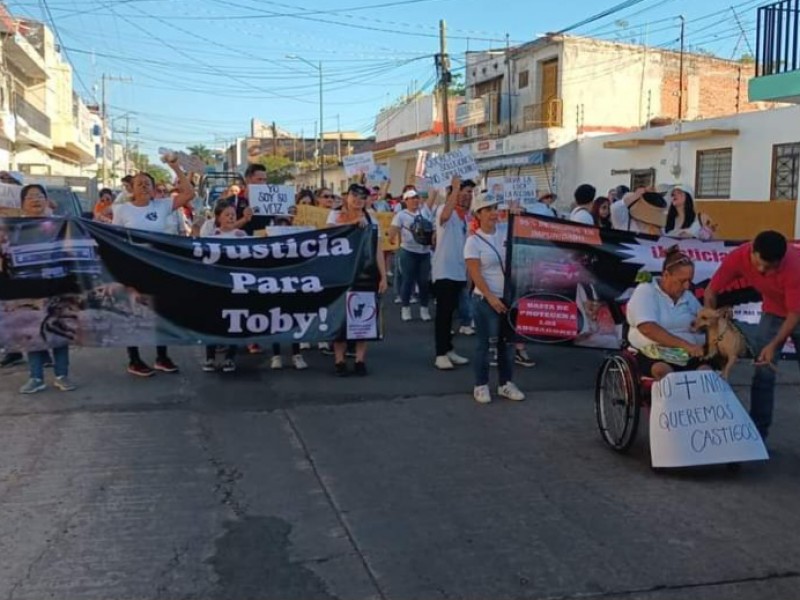 Marchan hombres y mujeres contra maltrato animal en Colima