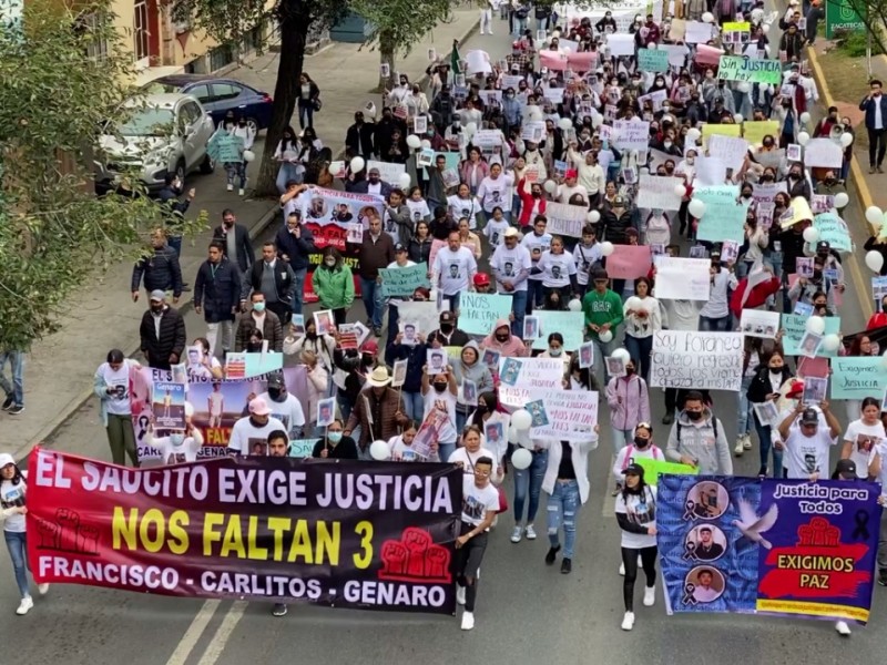 Marchan para exigir justicia para Carlos, Genaro y Francisco