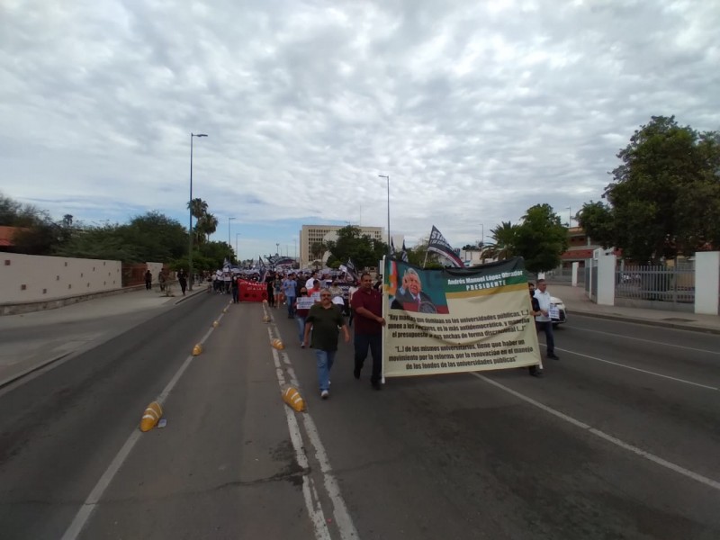 Marchan para pedir reforma a Ley 4 de Unison