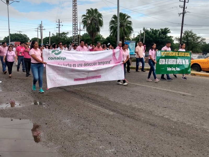 Marchan por día internacional de cáncer de mama