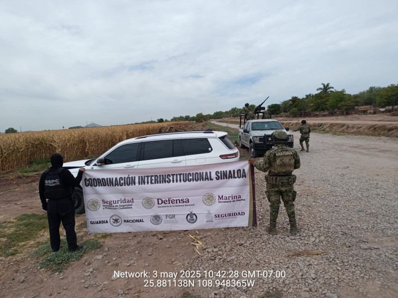 Marina asegura 3 vehículos con reporte de robo