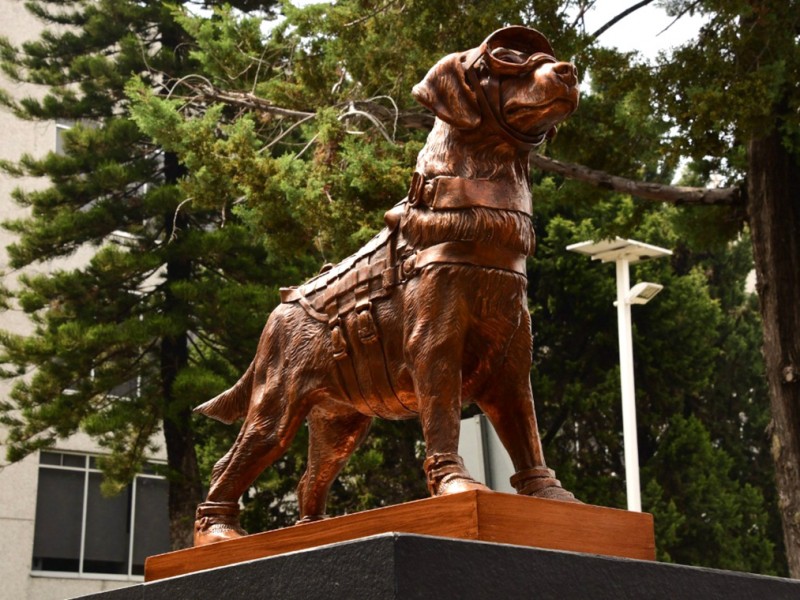 Marina devela estatua en honor a 