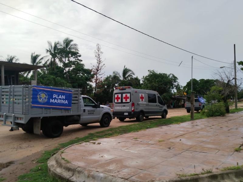 Marina fortalece acciones en Sinaloa y Nayarit ante la trayectoria de 