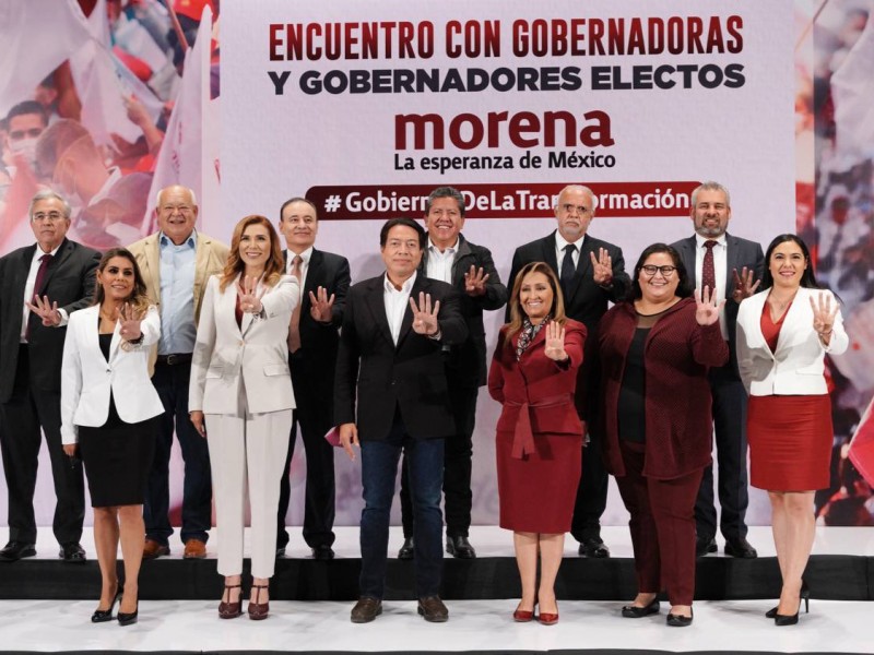 Mario Delgado se reúne con gobernadores electos de Morena