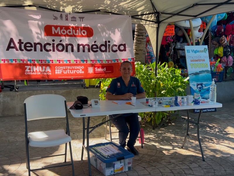 Más de 150 atenciones en módulos de salud en playas