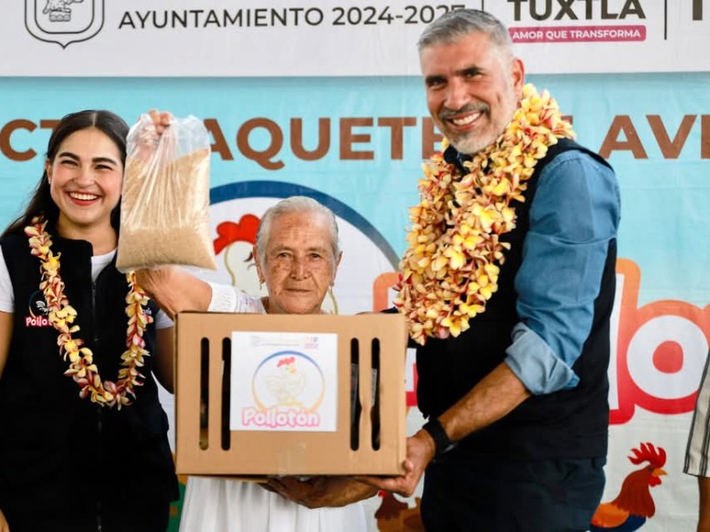 Más de 2mil mujeres tuxtlecas beneficiadas con aves de traspatio