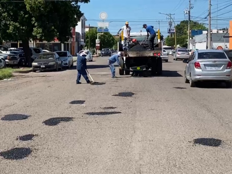 Más de 300 metros cúbicos de bacheo en Cajeme