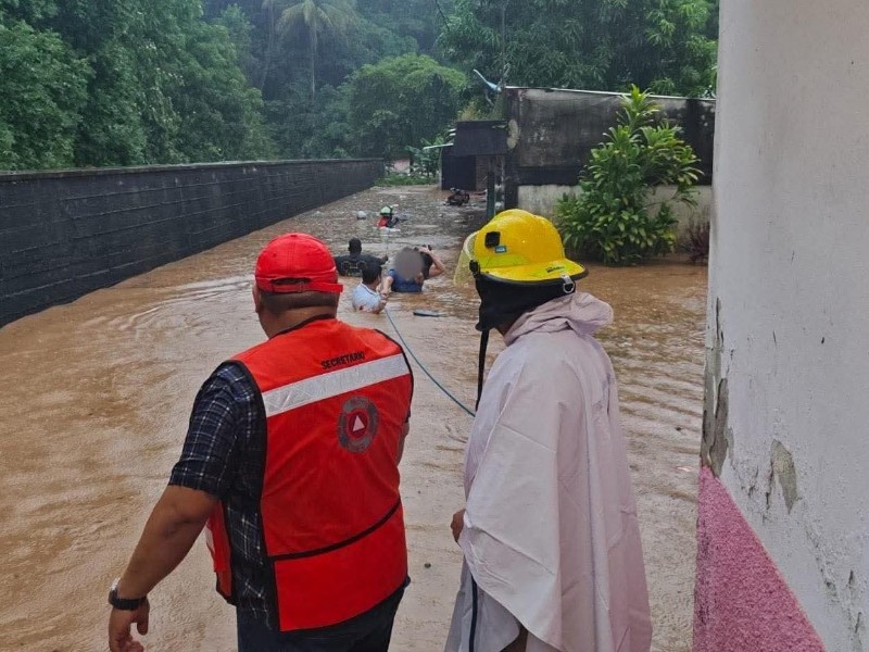 Más de 500 familias afectadas  por lluvias en Chiapas