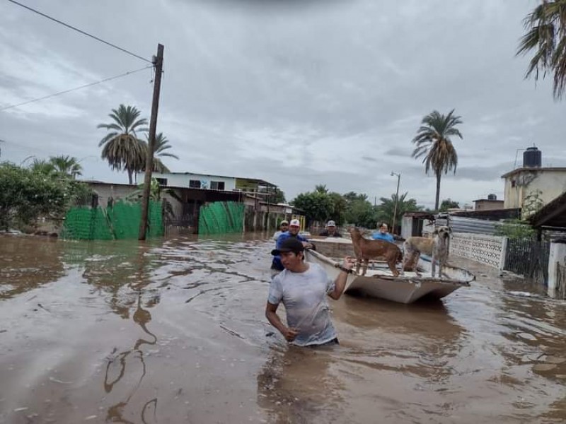 Más de 6 mil personas afectadas en Empalme por lluvias