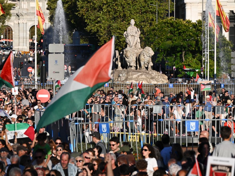 Más de 6mil personas se manifiestan en Madrid en apoyo a Palestina