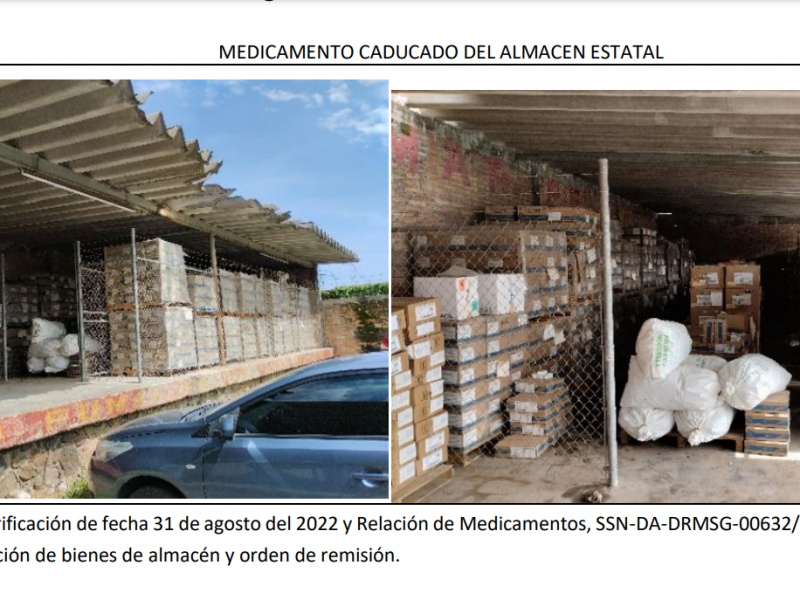 Más de 8 MDP en medicamentos caducados, reportó la ASEN