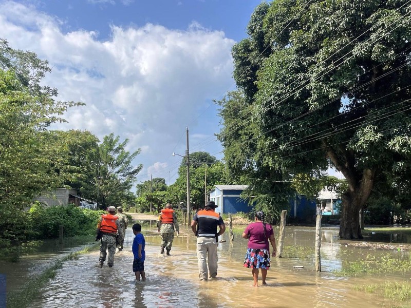 Más de mil viviendas afectadas por desbordamientos en el sur de Veracruz