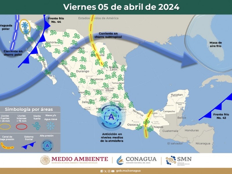 Máximas de 23 grados para Guaymas este viernes