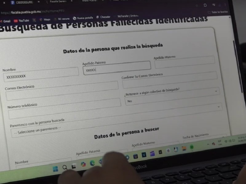 Mediante huella digitales se identifican cuerpos localizados