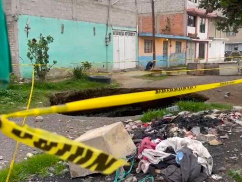 Mega Socavón en Valle de Chalco