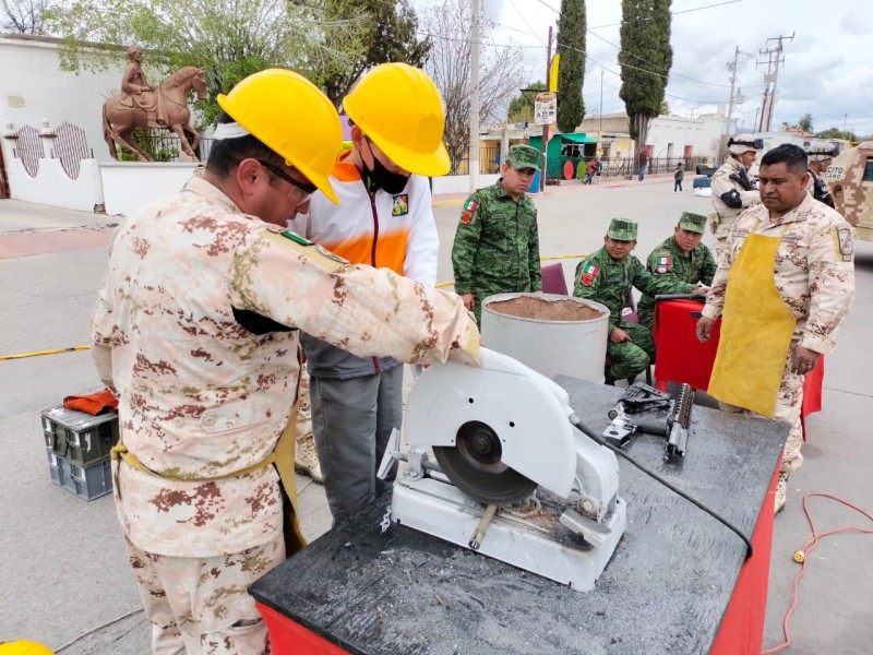 Mesa Estatal de Seguridad destruye 193 armas en Ímuris