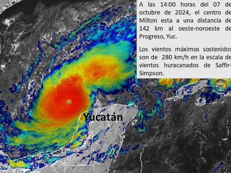 México alerta del posible impacto del huracán Milton en Yucatán