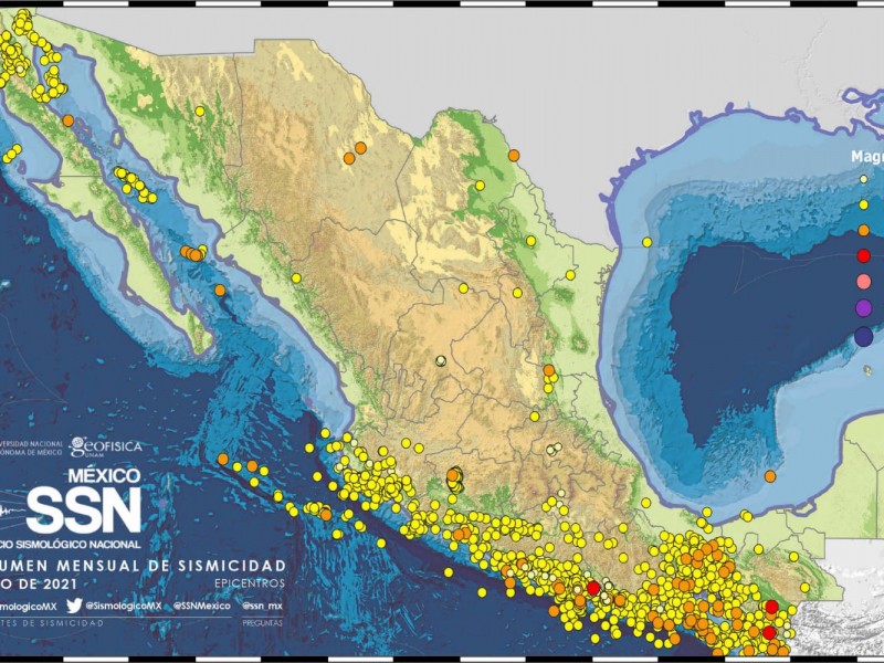 México registra 2 mil 489 sismos durante junio