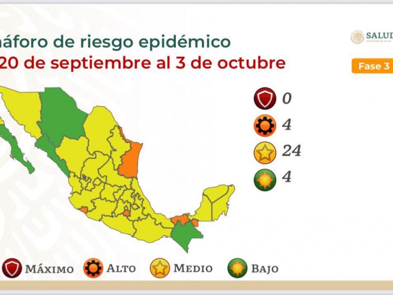 Michoacán continuará en Semáforo Amarillo hasta el 3 de octubre