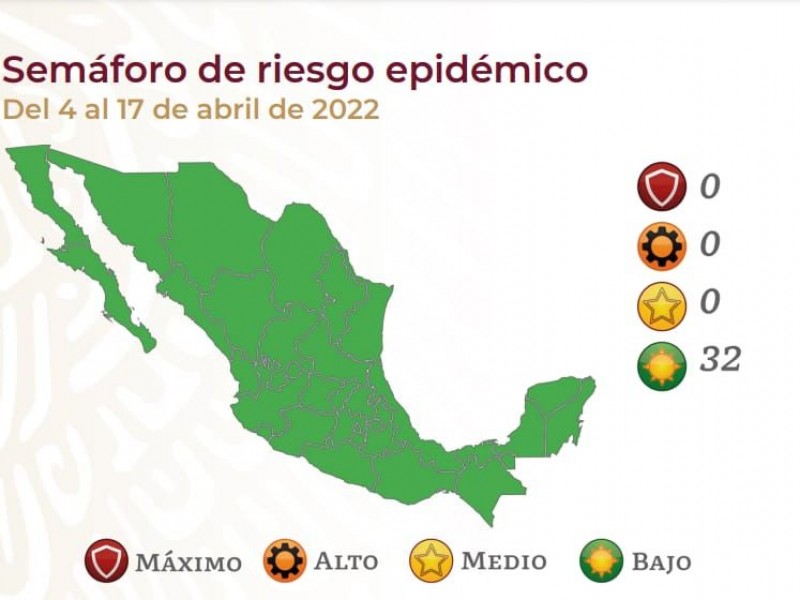 Michoacán en semáforo epidémico color verde