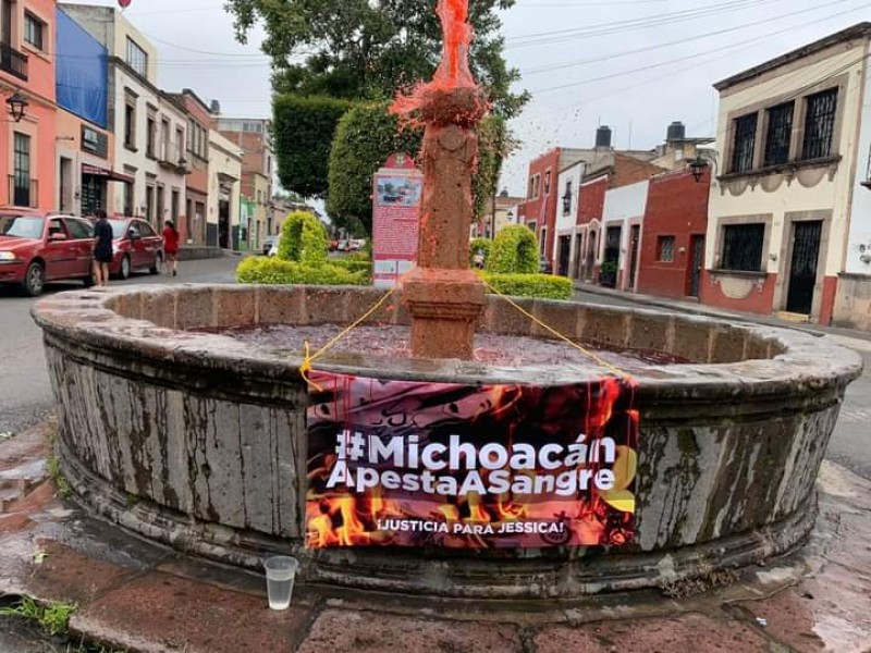 #MichoacánApestaASangre, la protesta por feminicidios en el estado