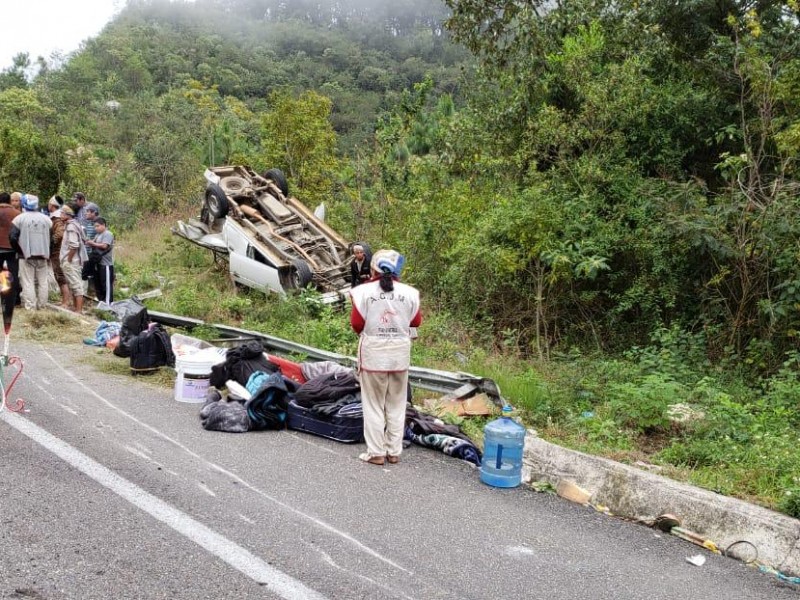 Milagrosamente no hay heridos en accidente de peregrinos