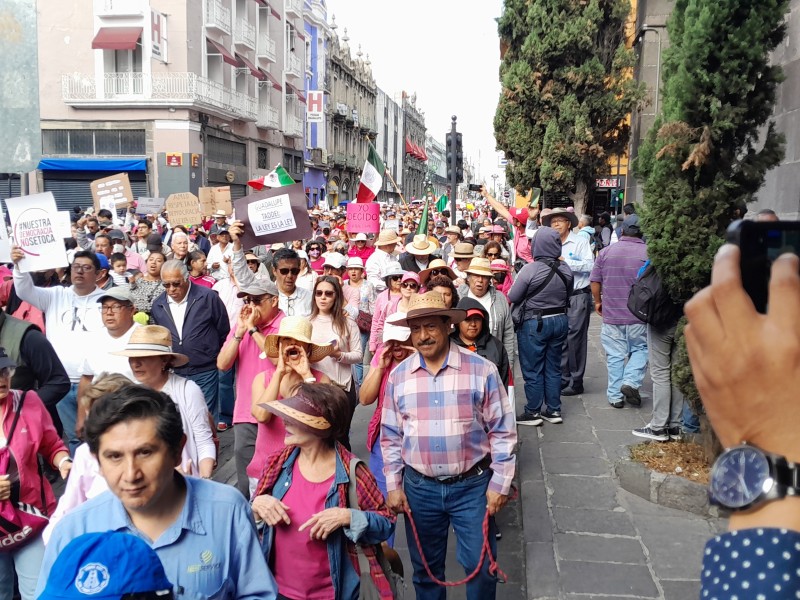 Miles de Poblanos salen a marchar por la Democracia