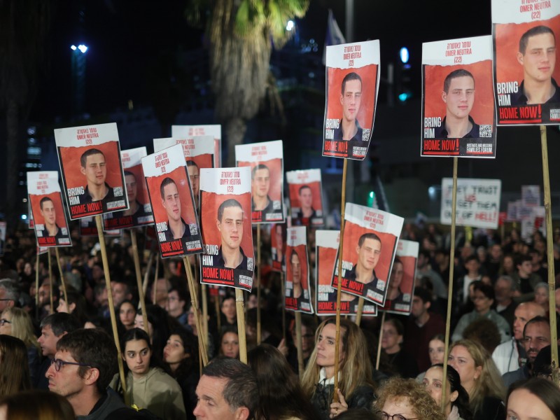 Miles protestan en Israel para pedir liberación de rehenes