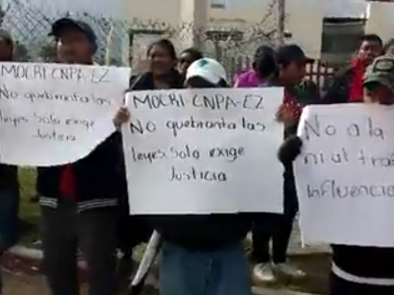 MOCRI protesta en el Amate