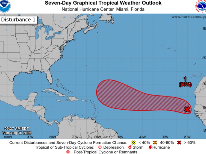 Monitorean formación de sistema tropical en el Atlántico