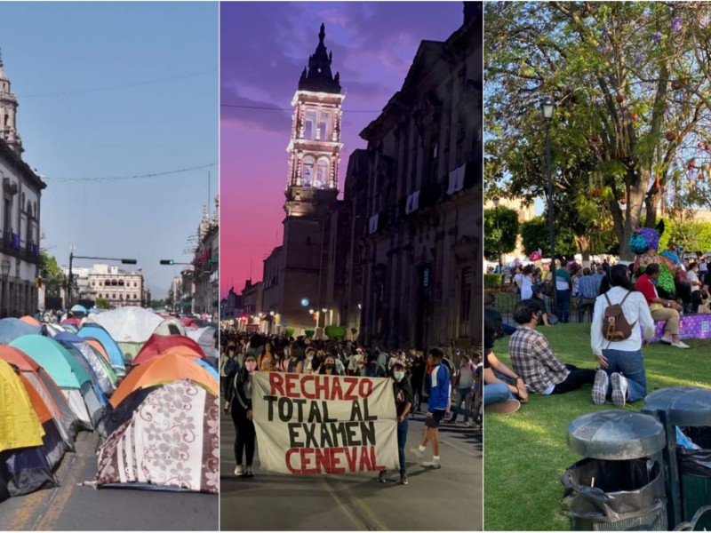Morelia; marchas, plantones y bares provocan mudanzas del Centro Histórico
