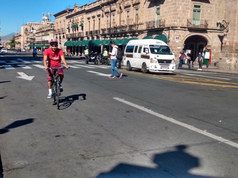 Morelianos a favor de ciclovía, piden que no se quite