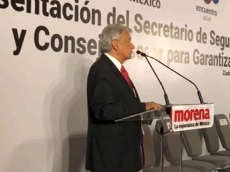 Morena apoyará el nuevo plan de seguridad