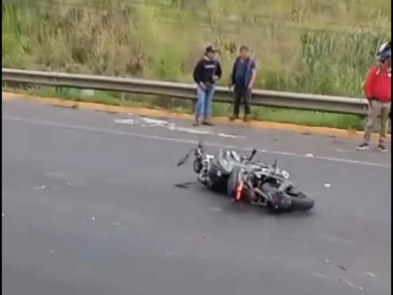Motociclista lesionado tras percance vial en la Xalapa-Veracruz