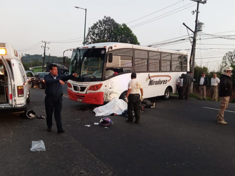 Motociclista muere en choque de la carretera Banderilla-Perote