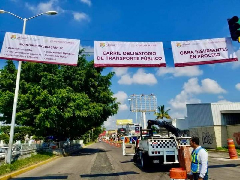 Movilidad sin afectaciones por obras en Tepic