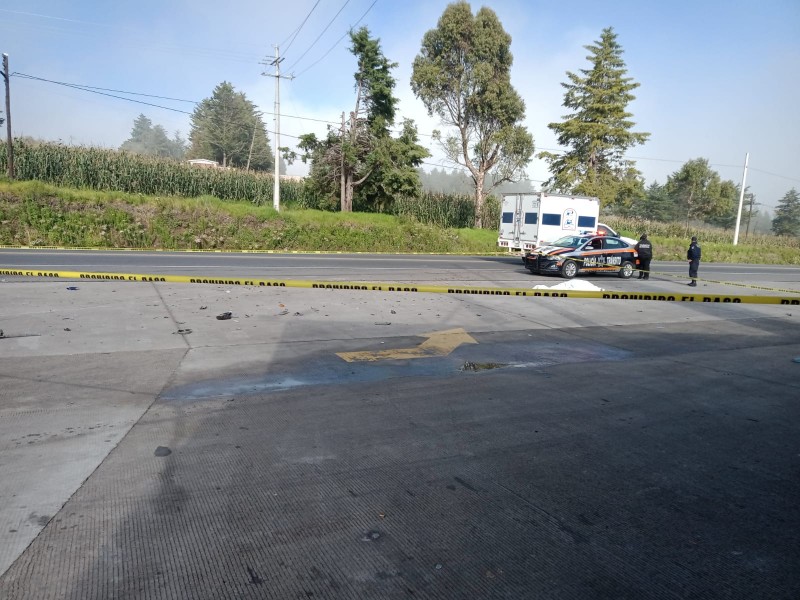 Muere motociclista en Almoloya de Juárez